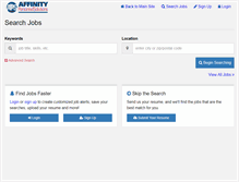Tablet Screenshot of jobs.affinitypersonnel.com